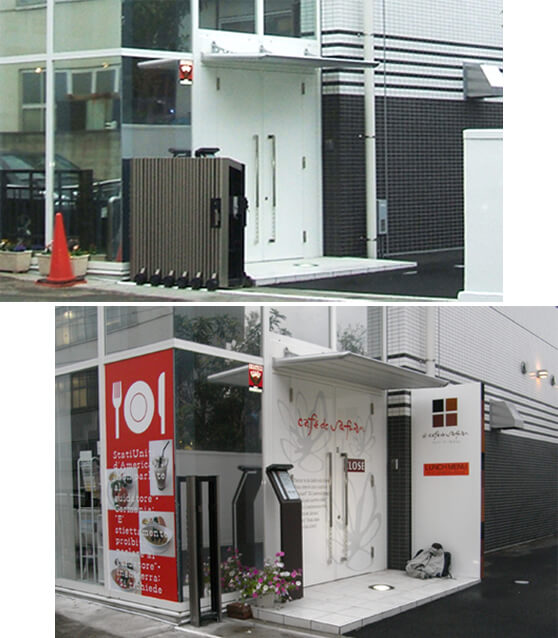 群馬県高崎市　飲食店　カフェ　看板工事