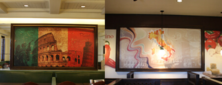 群馬県高崎市 飲食店 内装 イタリアンレストラン 看板 インクジェット出力シート