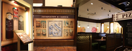 群馬県高崎市 飲食店 内装 イタリアンレストラン 看板 カルプメニュー デザインパネル クロス出力プリント